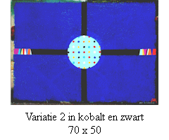 Variatie 2 in kobalt en zwart